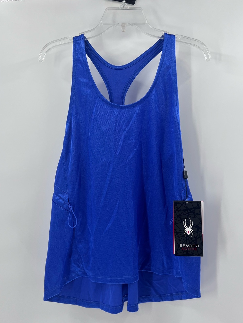 Spyder Women's Active Athletic Tank Top in a metallic blue color (damaged)